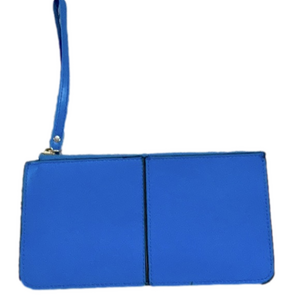 COBALT BLUE LEATHER WRISTLET / WALLET
